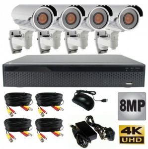 8mp Night Vision Varifocal Bullet CCTV Camera System - 80M Night Vision